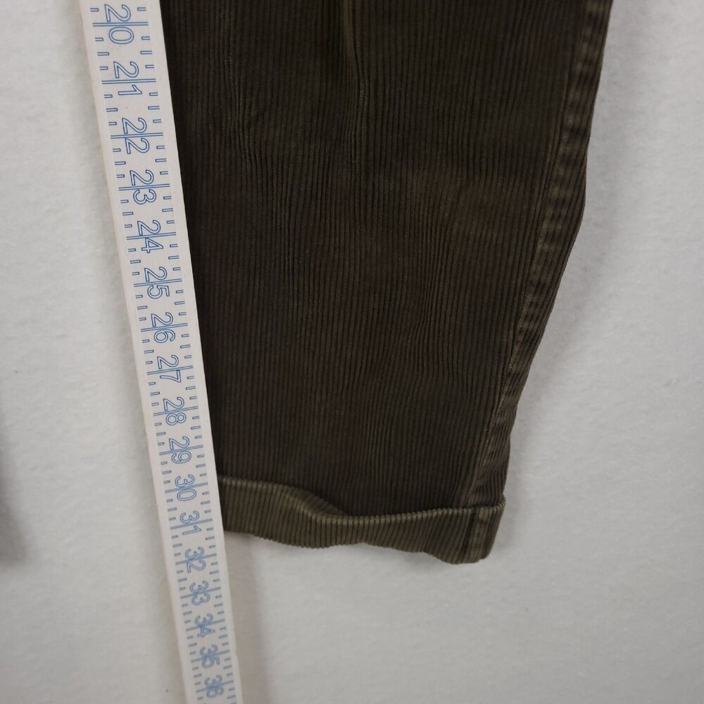 Vintage Gap Corduroy Pants Mens Size 36x34 Olive Green Pleated Relaxed Baggy Y2K - Picture 6 of 13